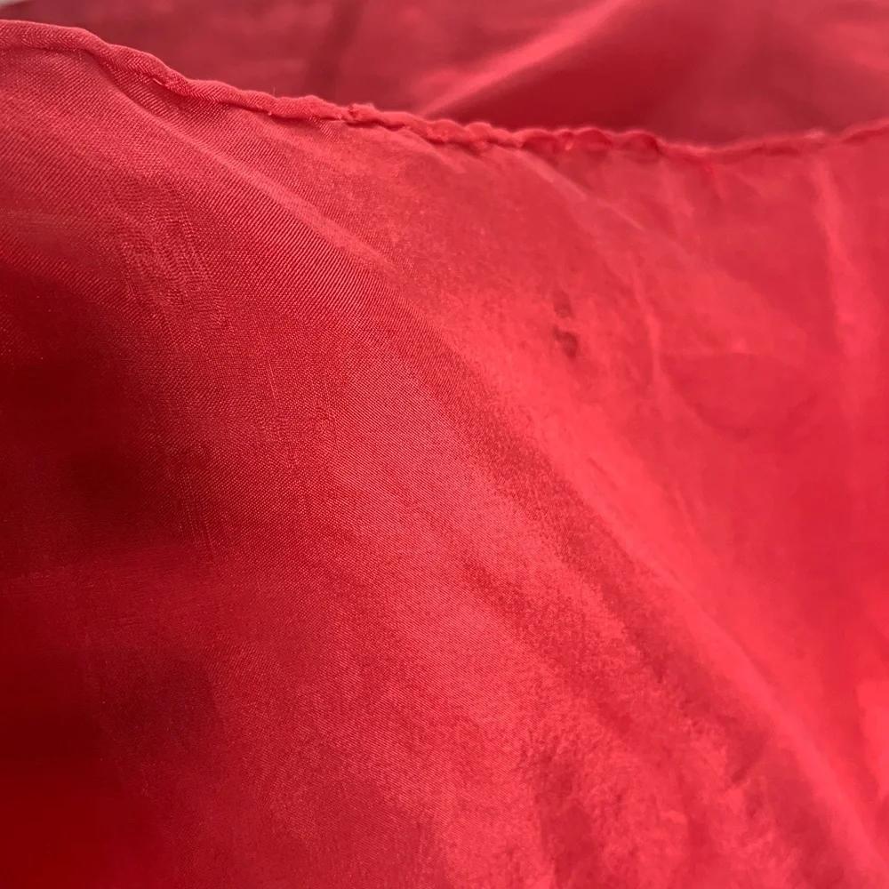 Pinkish red solid silk scarf